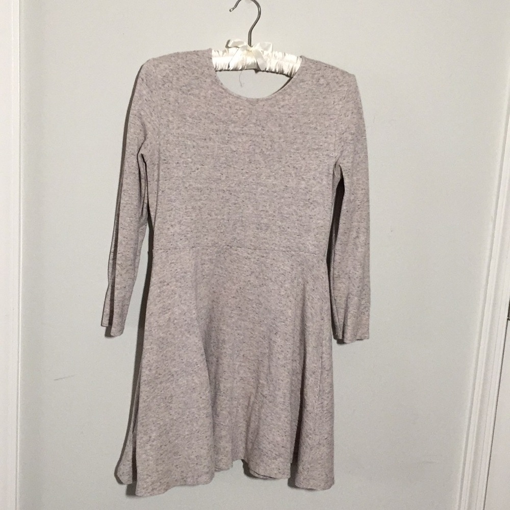 Beige dress with V-neck back